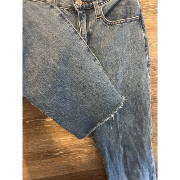 Frame Le Jane Crop High Rise Wide Leg Straight Jeans Women’s Size 27 Raw Hem - Picture 5 of 11